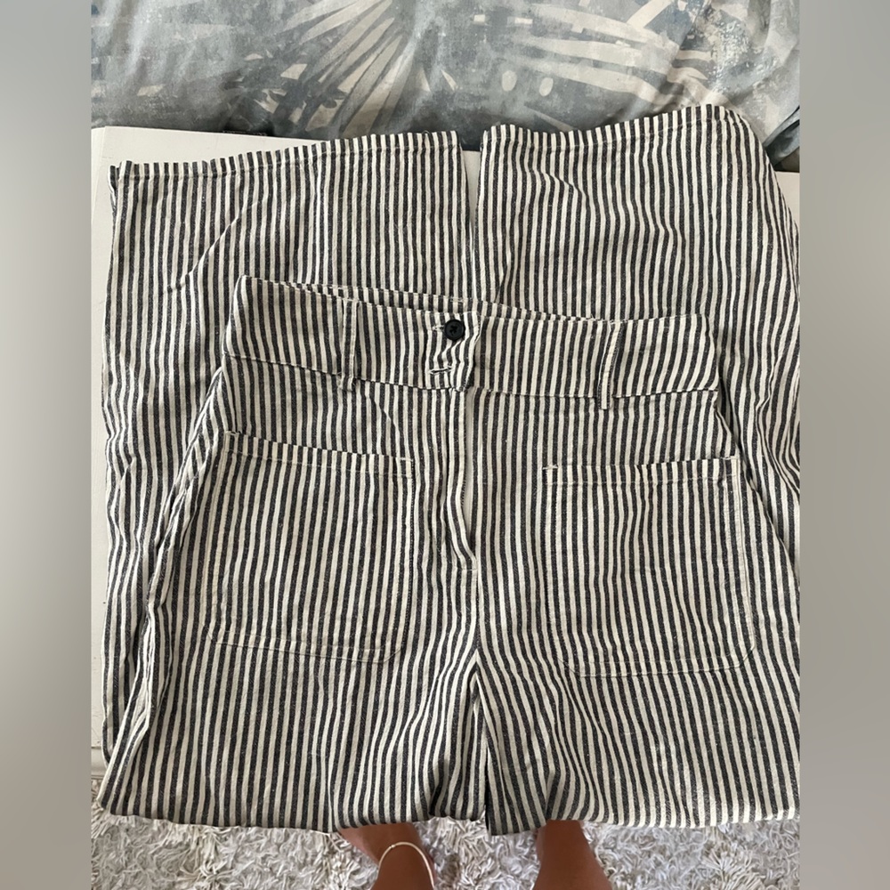 Billabong Striped Wide Leg Crop Pants